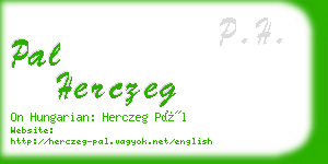 pal herczeg business card